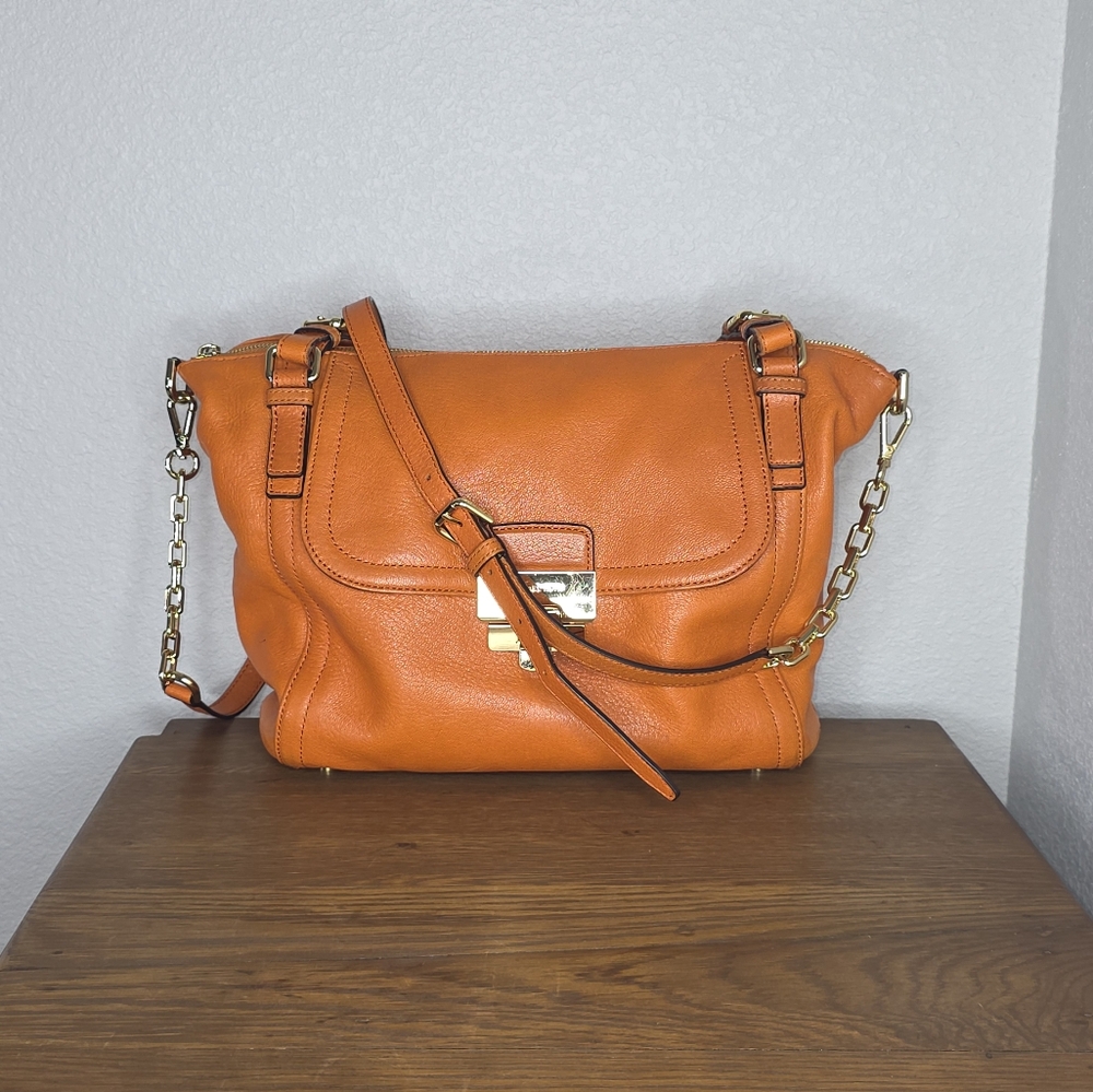 Michael Kors Leather Handbag (Orange)